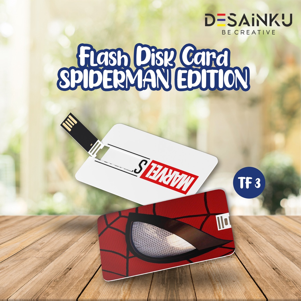 Flashdisk Card SPIDERMAN EDITION / Usb kartu, usb Id Card Print 2 sisi