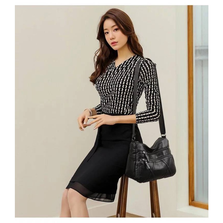 TAS SELEMPANG WANITA L1144 tas doctor /BLACK/COKLAT/MERAH LT1144 1177 EL388 ZC1723 EAP1186 b86935