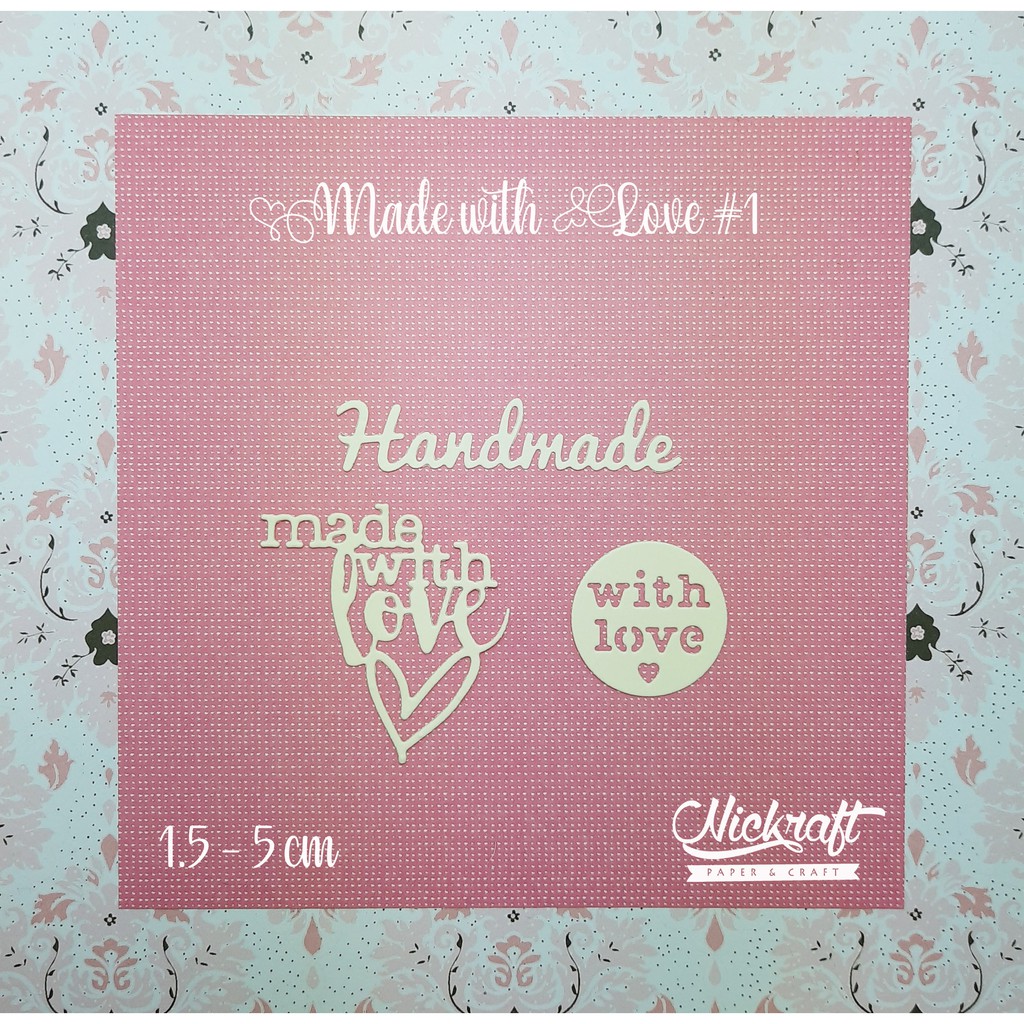 

MADE WITH LOVE - BAHAN SCRAPBOOK TULISAN