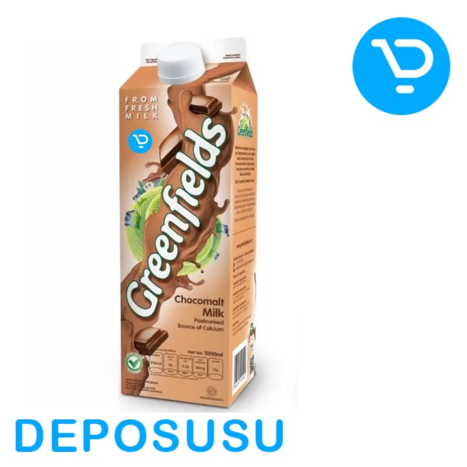 

Susu Pasteurisasi Freshmilk GREENFIELDS 1Liter - Chocomalt