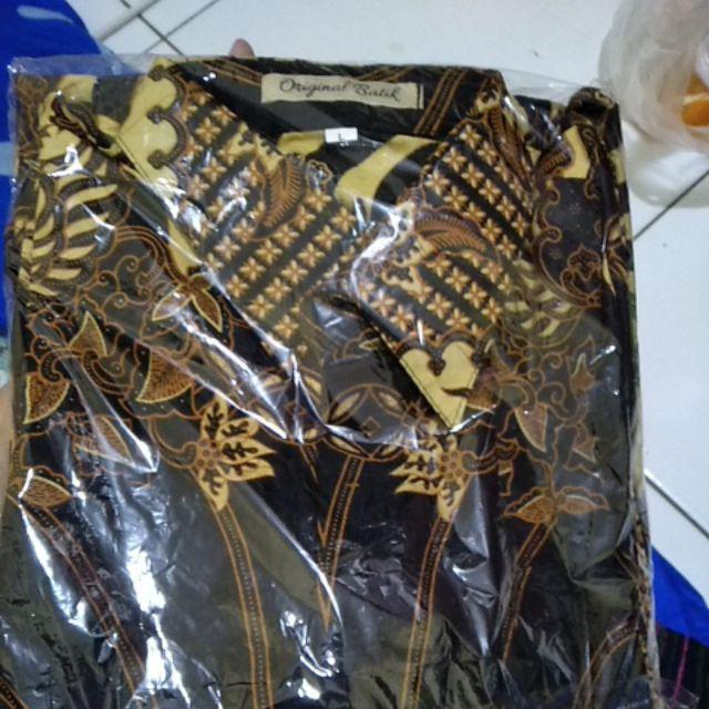 Nabila Batik Jumbo M / 10xl Kemeja Lengan Pendek Motif Ulir Murah Batik Jumbo