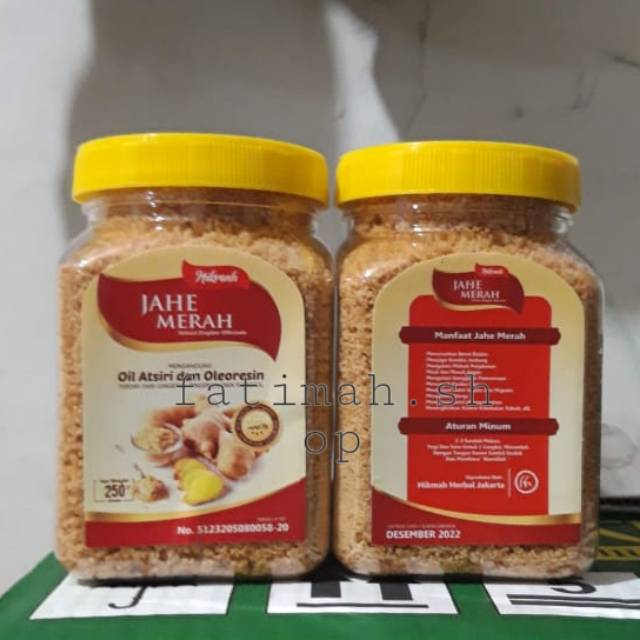 

2Botol // Jahe Merah Hikmah 250gr/ Meredakan flu.Batuk dan pilek