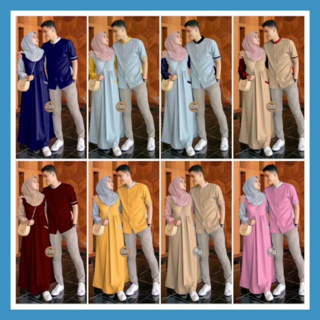 SARIMBIT LEBARAN (2021) HAFIZ&HAFIZAH FAMILY GAMIS PLUS KHIMAR- BAJU COUPLE KELUARGA TERBARU