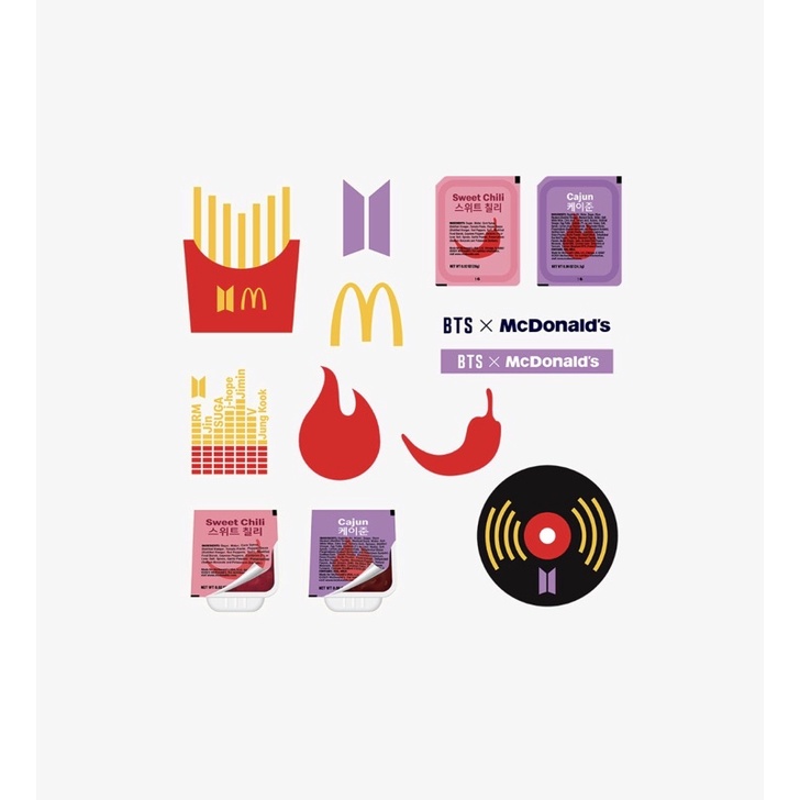 BTS MCD Sticker Set Official