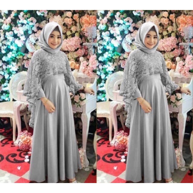 MY GAMIS SYARI MAXI TIARA BROKAT / BAJU MUSLIM/ PAKAIAN MUSLIM - , XL