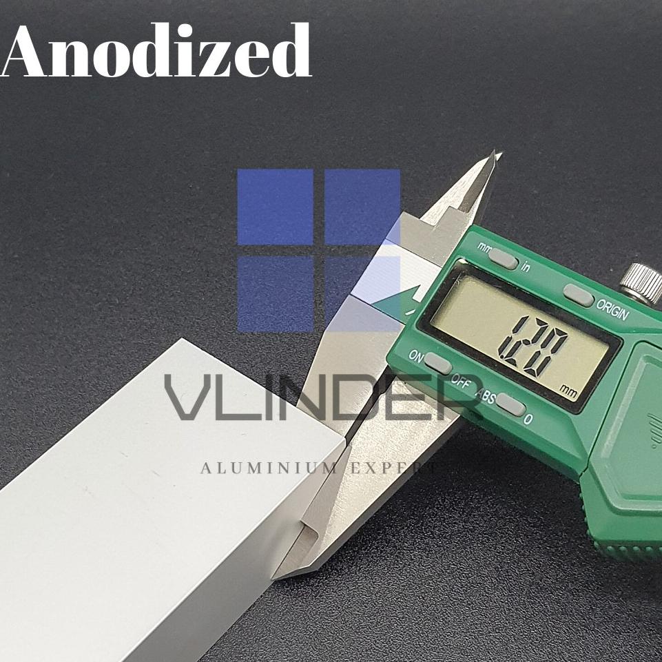 [KODE PRODUK F9J] Hollow Aluminium 40 mm x 20 mm x t. 1.2 mm - L. 1 m