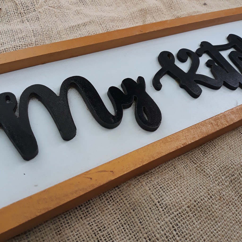 Hiasan dinding My kitchen - Pajangan walldecor tulisan timbul Pajangan Dinding Home Decor Hiasan din