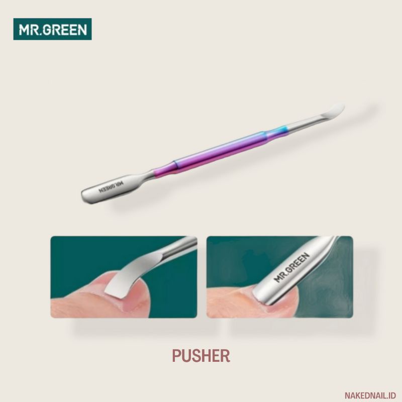 Cuticle Nipper / pusher Mr green Original stainless steel tang kuku tusukan kuku 1 set manicure Nail art