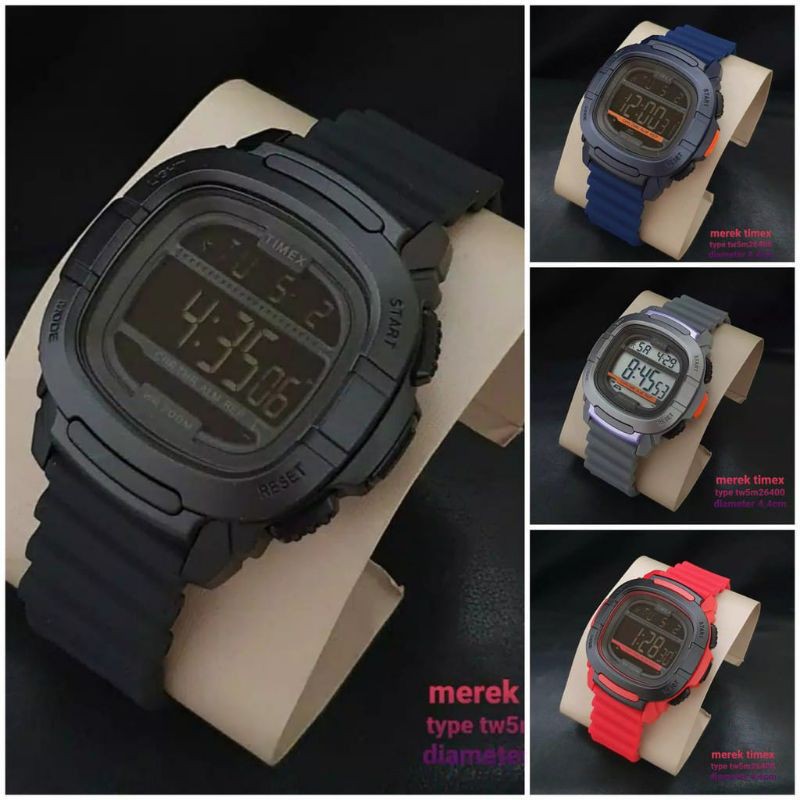 (Terima Cod)Jam Tangan Pria Digital Timex Anti Air Strap Rubber(Dikirim Dari Jakarta)