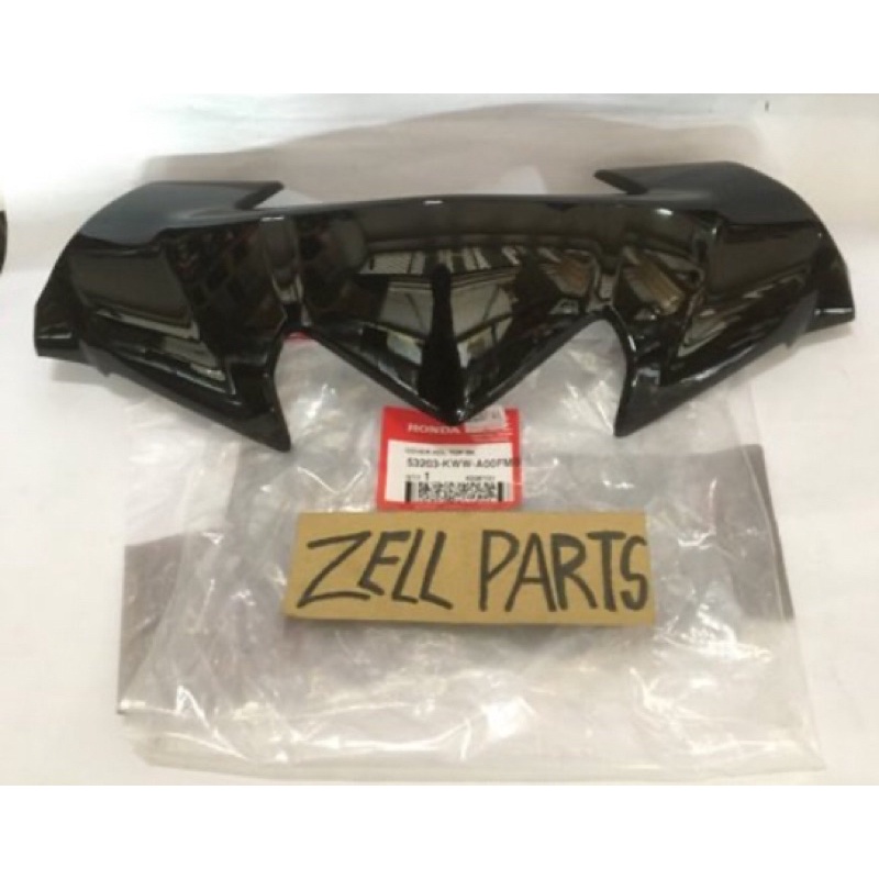 Cover batok totok atas jengger topi visor honda revo 110 absolute hitam 53203-kww-a00fmb asli ori