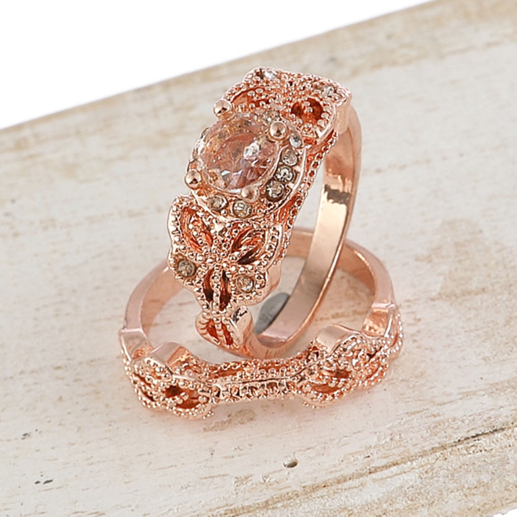 Hu Hu Hu Hu Hu Alat Bantu Pasang Kacamata♡ 1 Set Cincin Berlian Imitasi Bentuk Bulat Bahan Alloy Gaya Vintage Untuk Wanita