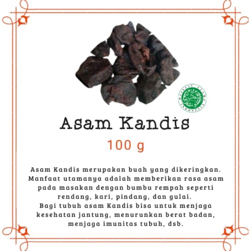 Asam Kandis 100 gr rempah