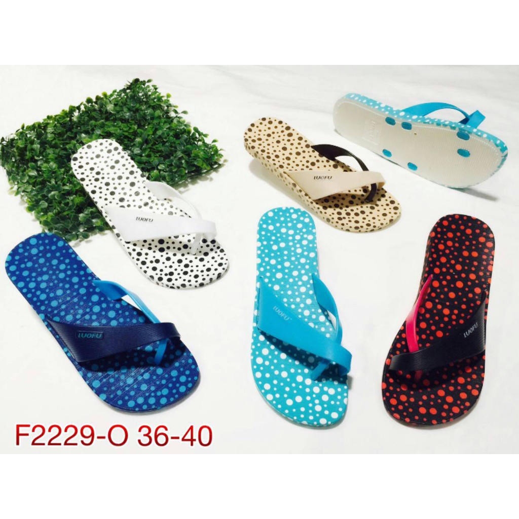 f2229-O sendal sandal jepit silang karet luofu flat