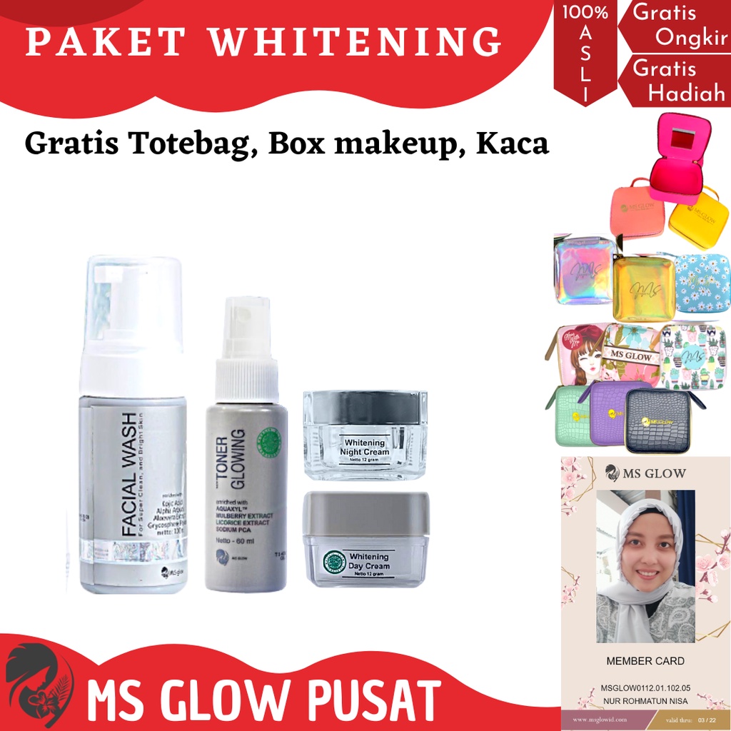 Ms Glow Whitening Sepaket / Ms Glow Whitening 1 Paket Lengkap / Paket Ms Glow Whitening / Paket Ms G