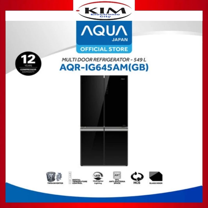 AQUA Japan Kulkas Multidoor 549 Liter AQR-IG645AM(GB) GARANSI RESMI