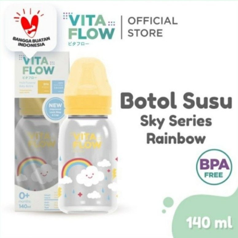 VITA FLOW Botol Susu Multifungsi 140ml Sky Series Nursing Bottle