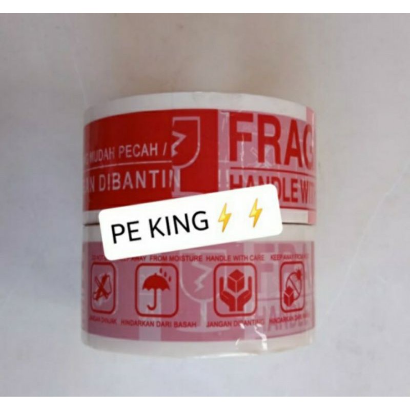 

Isolasi Lakban FRAGILE JANGAN DIBANTING Merah Putih 2 in 1 Kirim Kilat