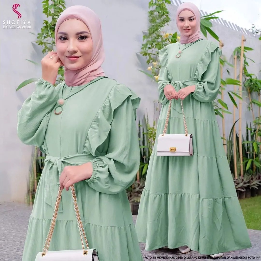 AYUNDA DRESS BL CRINKLE AIRFLOW LD 108 CM PB 137 CM RESLETING DEPAN BUSUI BAJU GAMIS WANITA TERBARU KEKINIAN ORIGINAL MEWAH JUMBO DRESS MUSLIMAH HITAM JUMBO MAXY DRESS HIJAB