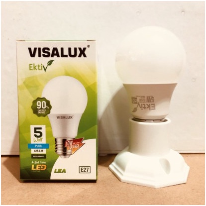 Bohlam LED VISALUX EKTIV 5 watt / Lampu LED Ektif Visalux 5 watt Putih