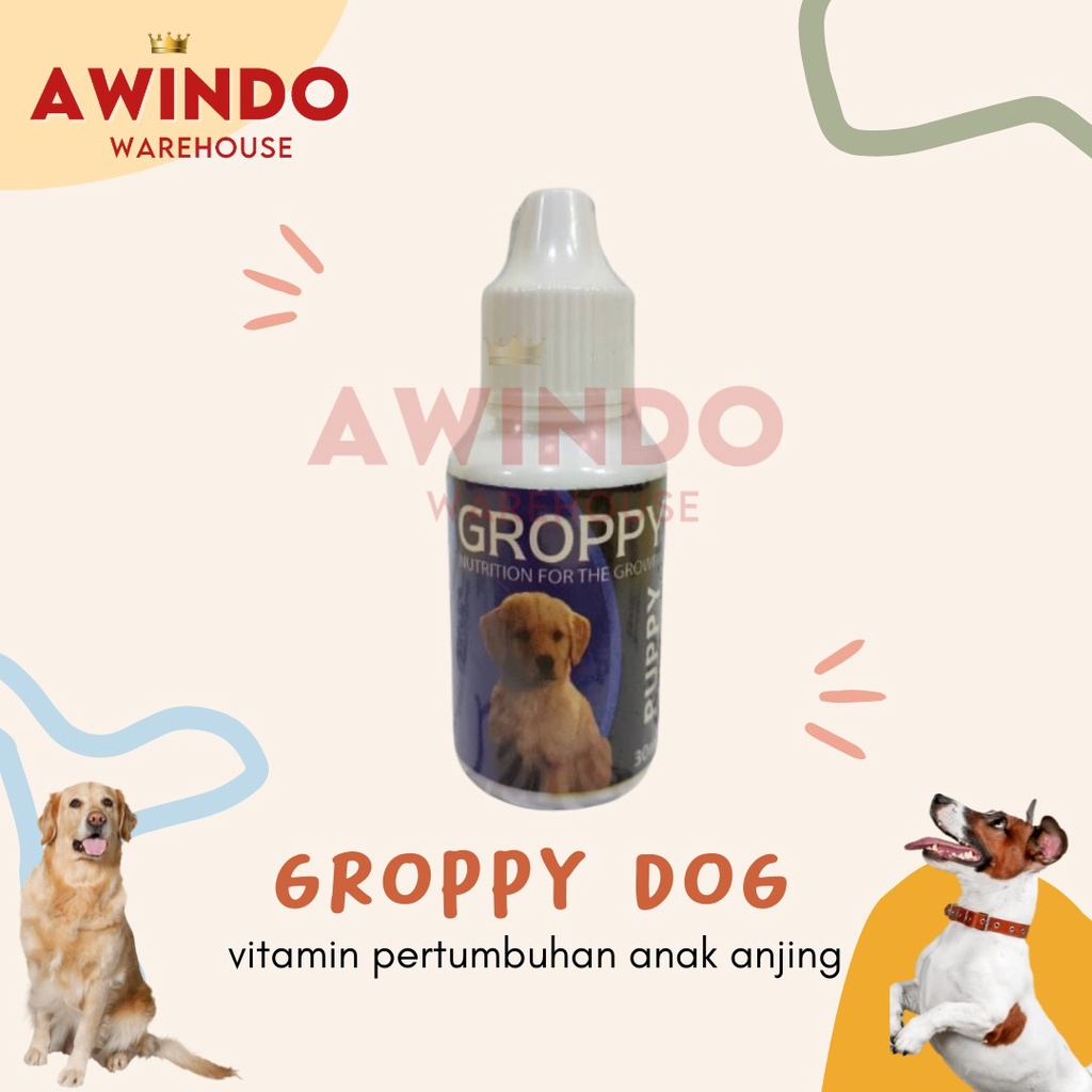 GROPPY DOG OBAT - Obat Vitamin Nutrisi Pertumbuhan Anak Anjing Puppy