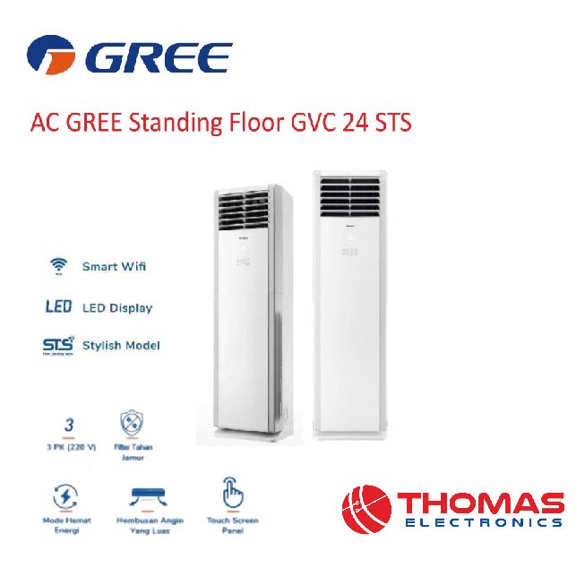 AC GREE Standing Floor 3 PK GVC 24 STS GARANSI RESMI