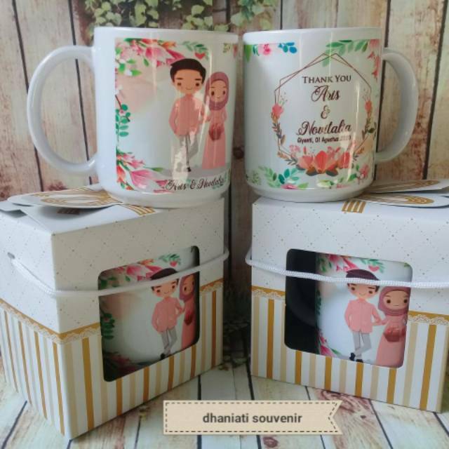 souvenir mug custom mug ultah mug aqiqah souvenir event souvenir reuni