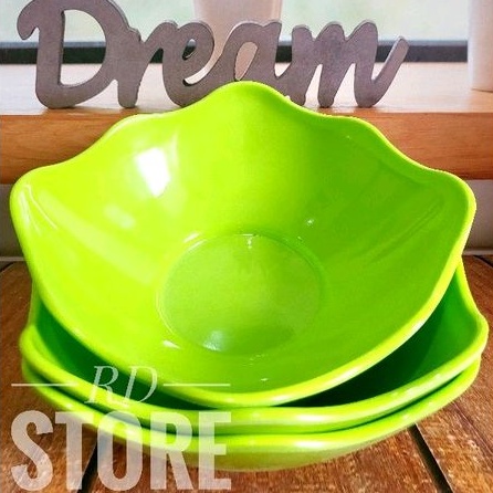 PROMO 3.PCS MANGKOK PERSEGI ULIR MELAMINE POLOS