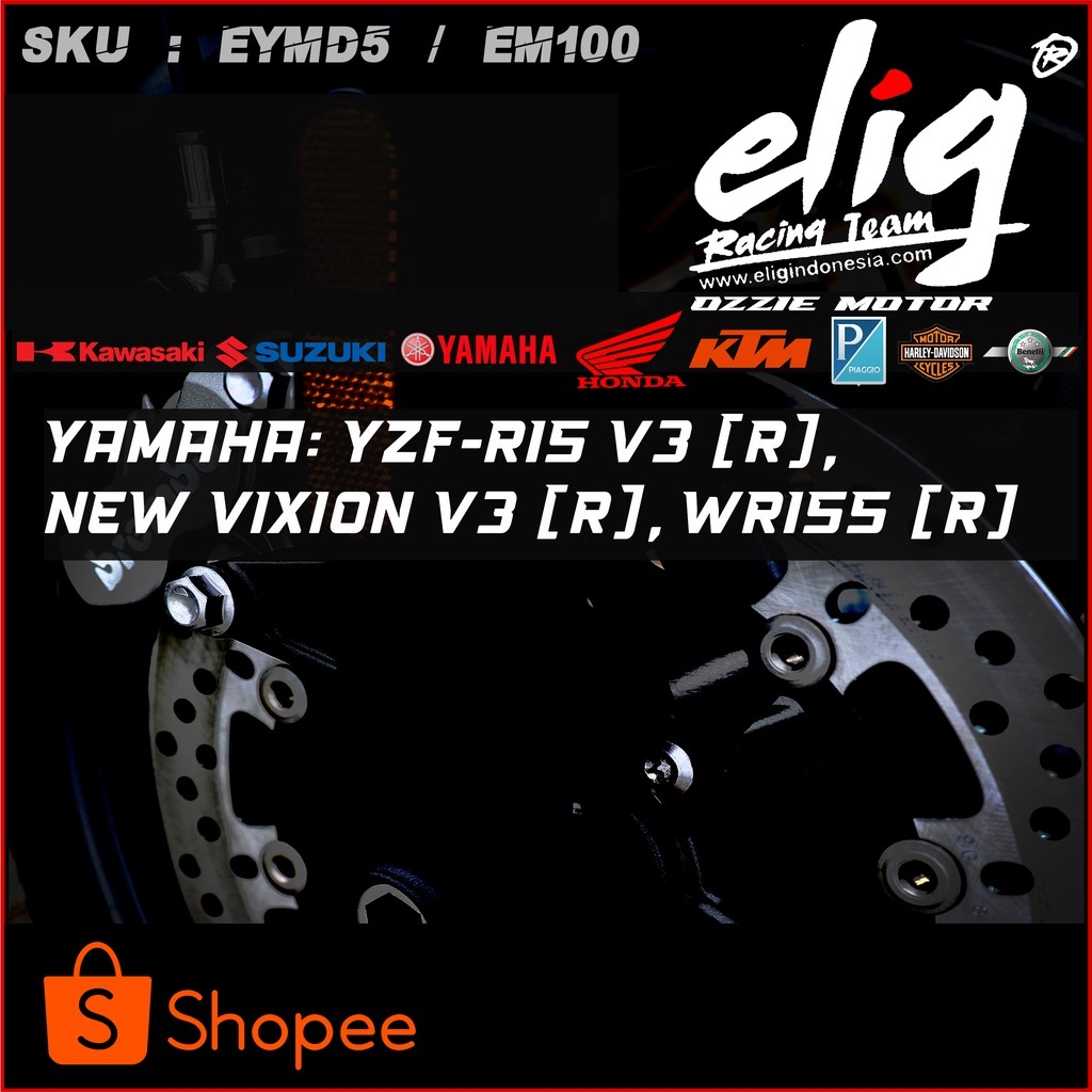 Kampas Rem Cakram ELIG EM100 YAMAHA: YZF-R15 V3 (R), NEW VIXION V3 (R