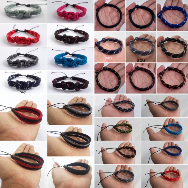 Gelang Tali Prusik 3mm gelang prusik gelang couple gelang prusik handmade gelang paracord