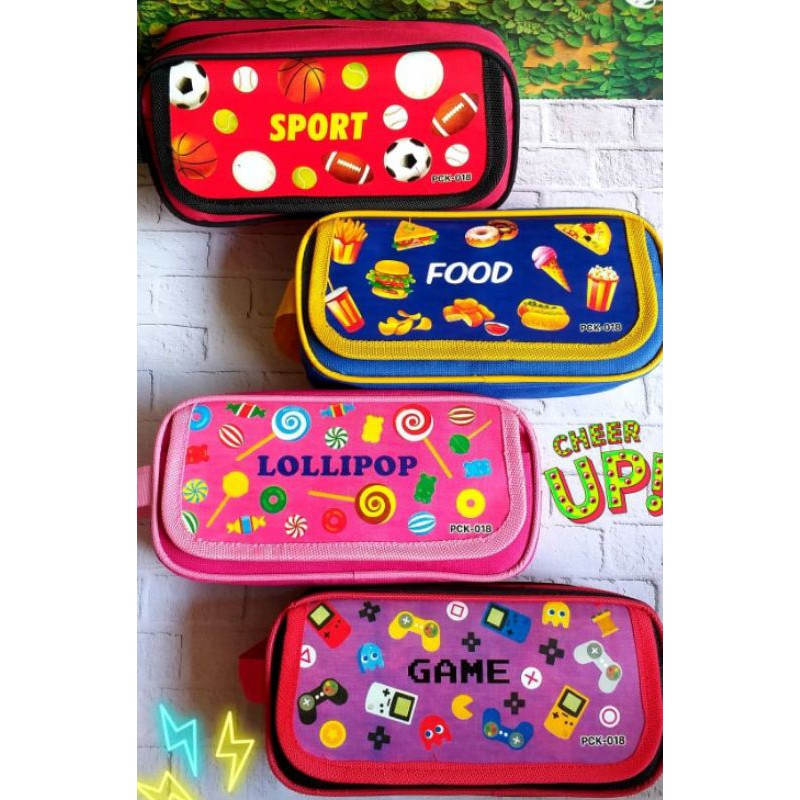 kotak pensil kain TUTUP B T S BT 21/pencil case canvas  B T S BT-21-5