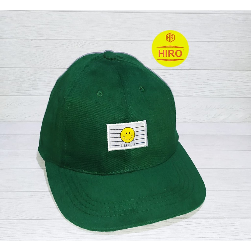 Topi Snapback Bordir SMILE Original New Model-Topi Distro Pria-Topi Original