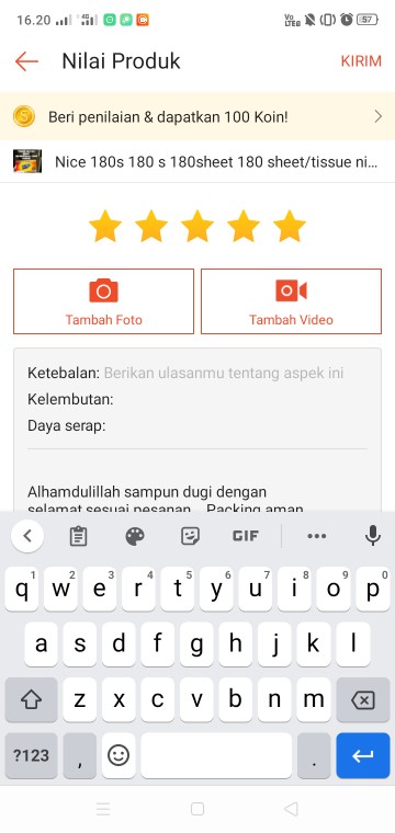 Nice 180s 180 S 180sheet 180 Sheet/tissue Nice 180s/tisu Nice 180 180s 180sheet/nice 180s 180