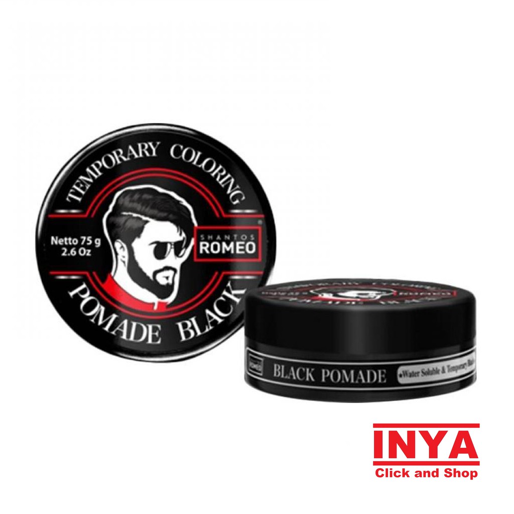 Pomade ROMEO SHANTOS BLACK TEMPORARY COLORING 75gr