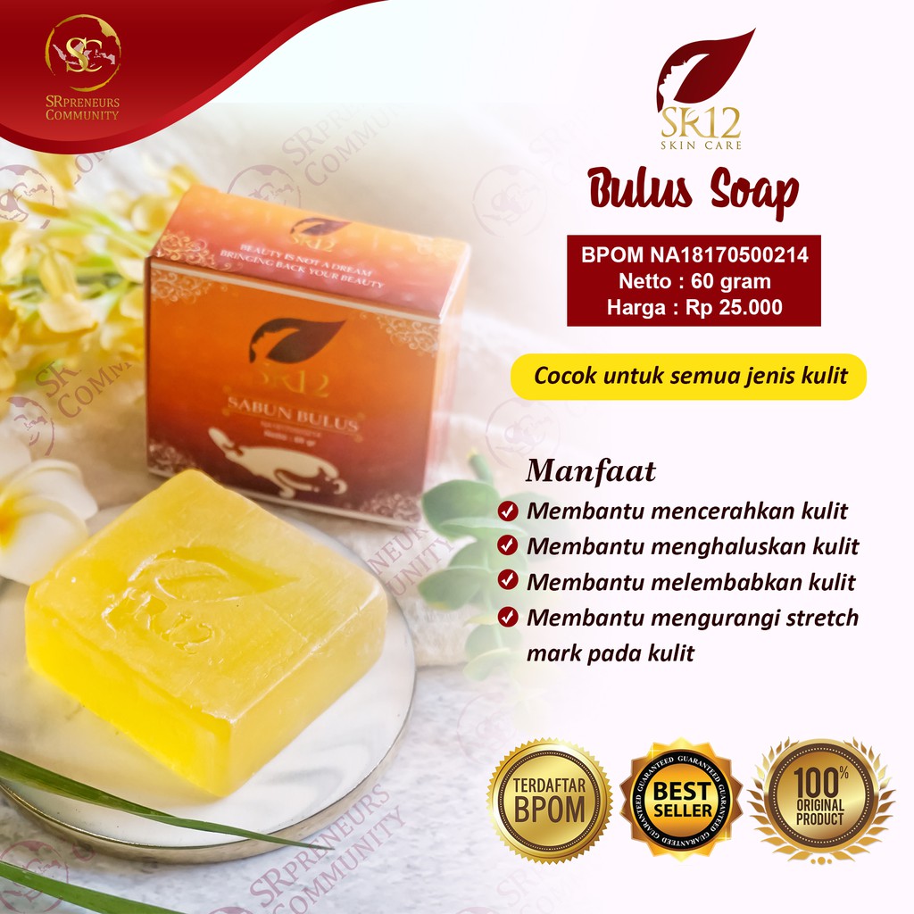 SABUN BULUS SR12 HERBAL BPOM SABUN WAJAH / SABUN GATAL / BULUS BAR SOAP ORIGINAL AMAN