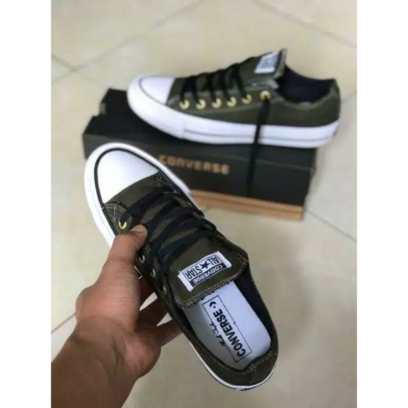 NEW ARRIVAL ! CONVERSE CT HIJAU ARMY RING GOLD SEPATU PRIA WANITA IMPORT