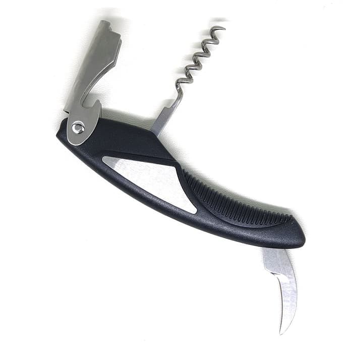 Limited! ALAT PEMBUKA KALENG DAN BOTOL P970 KNIFE 2IN1 WINE OPENER CORKSREW