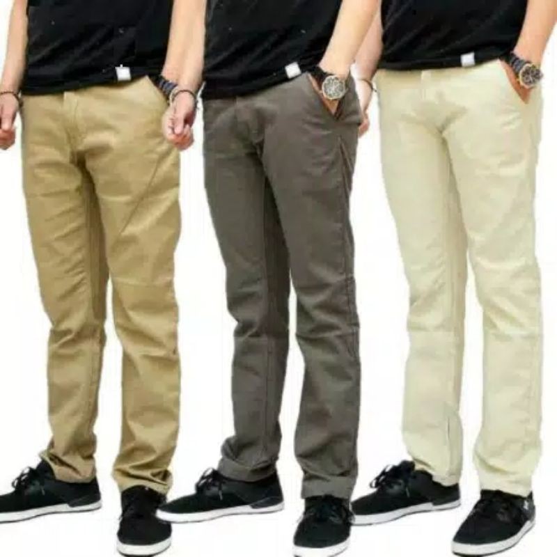 Celana Chino Chinos Skinny skiny skini formal kantor pria