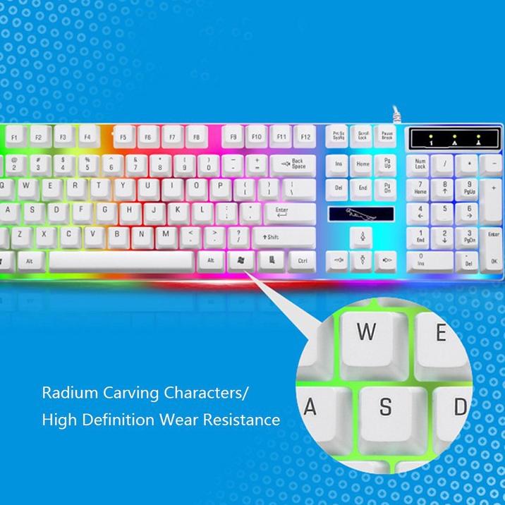 Terbaru.. Paket KEYBOARD GAMING + MOUSE GAMING USB COMBO / 1 Set Keyboard Kabel USB + Mouse Cocok Un