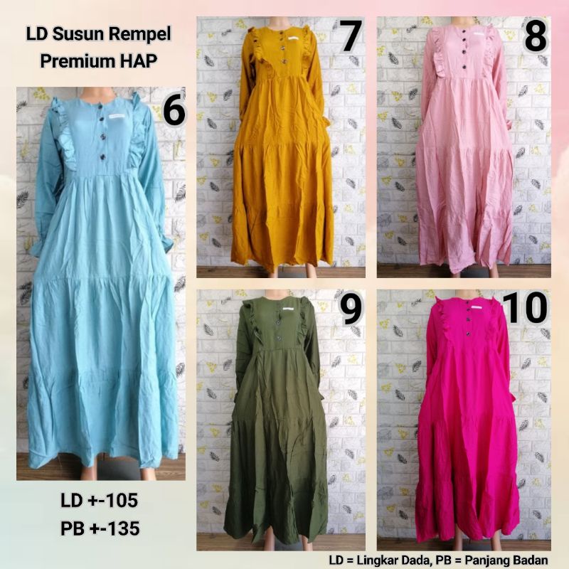 LD Susun Rempel Premium HAP Adem Rayon Busui Friendly