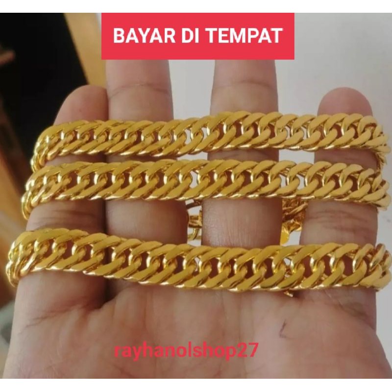 GELANG RANTAI XUPING GOLD PRIA WANITA DEWASA RO-27 LAPIS EMAS ANTI KARAT