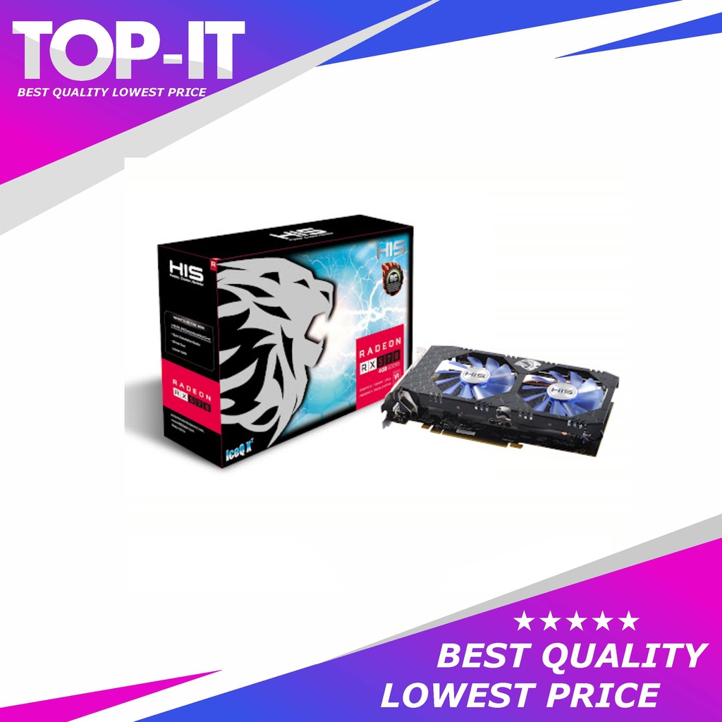 VGA HIS Radeon RX 570 IceQ X2 OC 4GB DDR5 SECOND-NORMAL