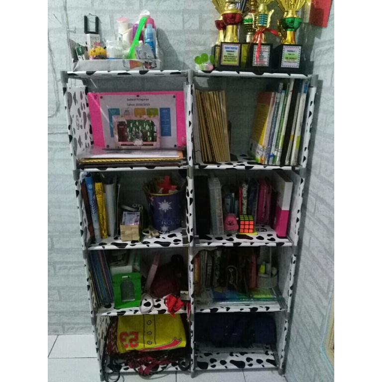 READY STOCK -  SHENAR RAK BUKU PORTABLE / RAK BUKU 2 SISI / RAK BUKU BONGKAR PASANG / RAK BUKU MURAH