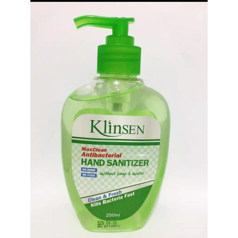 Hand Sanitizer Gel Klinsen 250 Ml klinsen hand Sanitizer