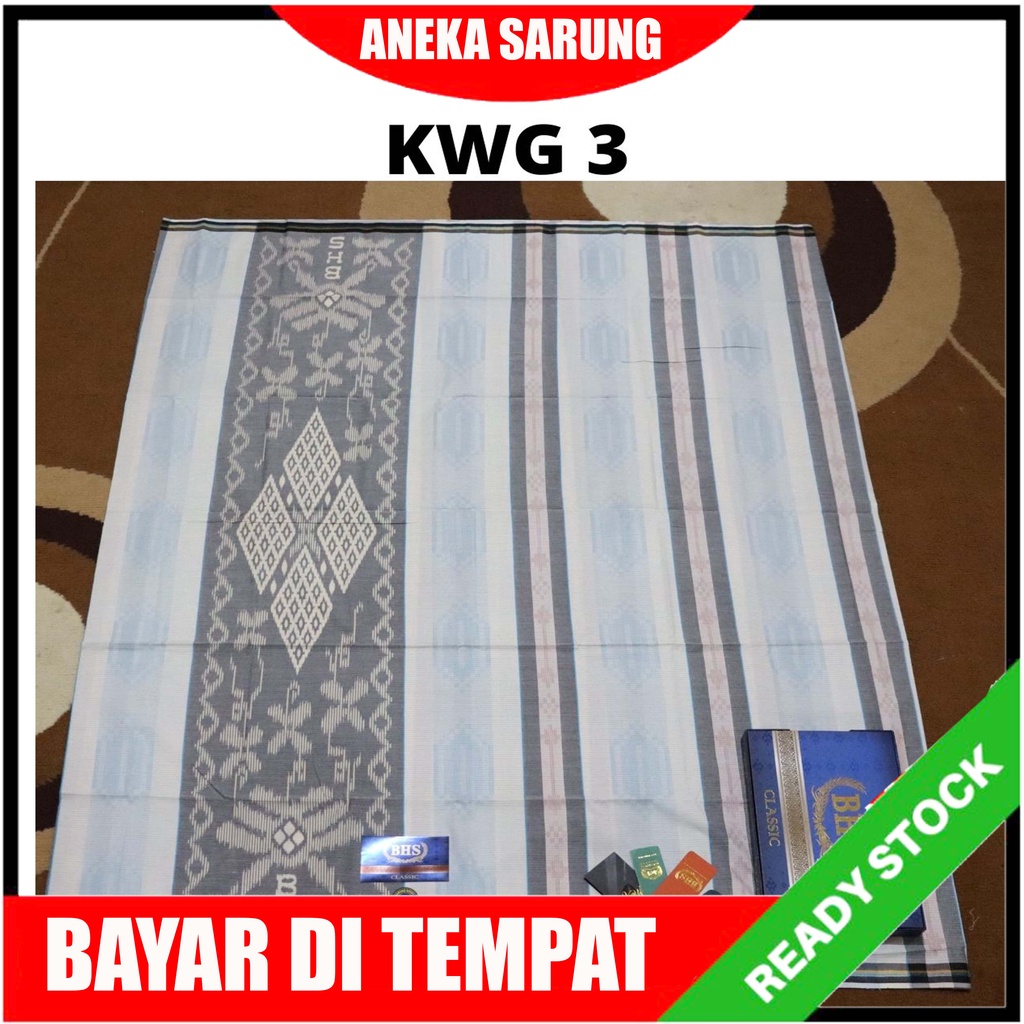 ANEKA SARUNG ORIGINAL - Sarung BHS  GOLD CLASSIC MOTIF KWG DOBBY Bergaransi ( 8 Warna pilihan ) Saru