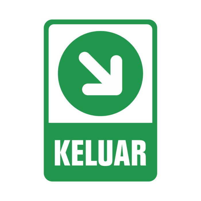 

Rambu Petunjuk Keluar (Hijau) 20cm x 30cm akrilik