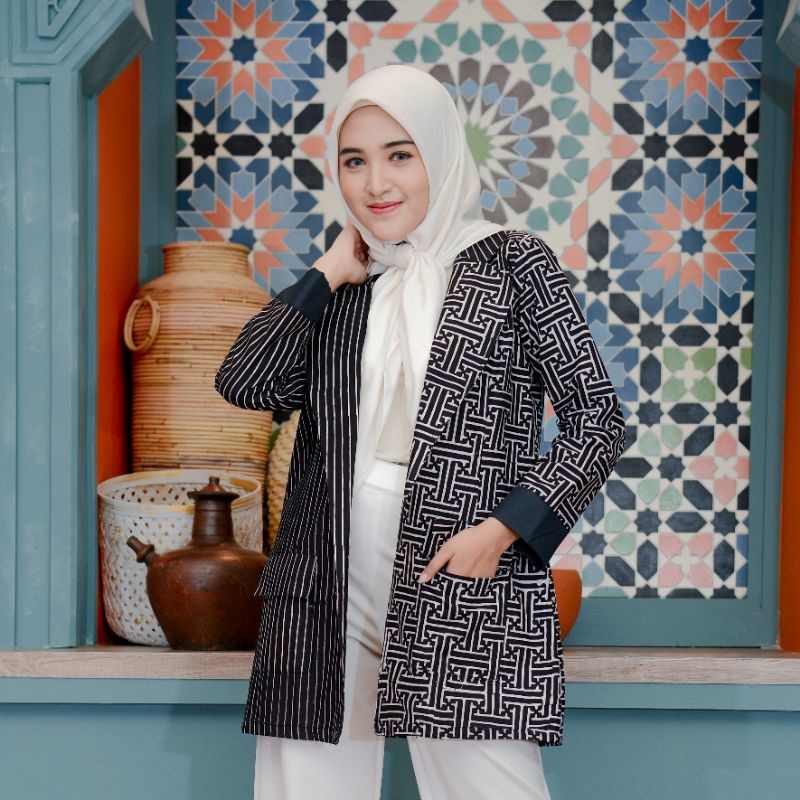 Lidia blazer series batik kerja kantor blazer bigsize batik kerja bigsize.