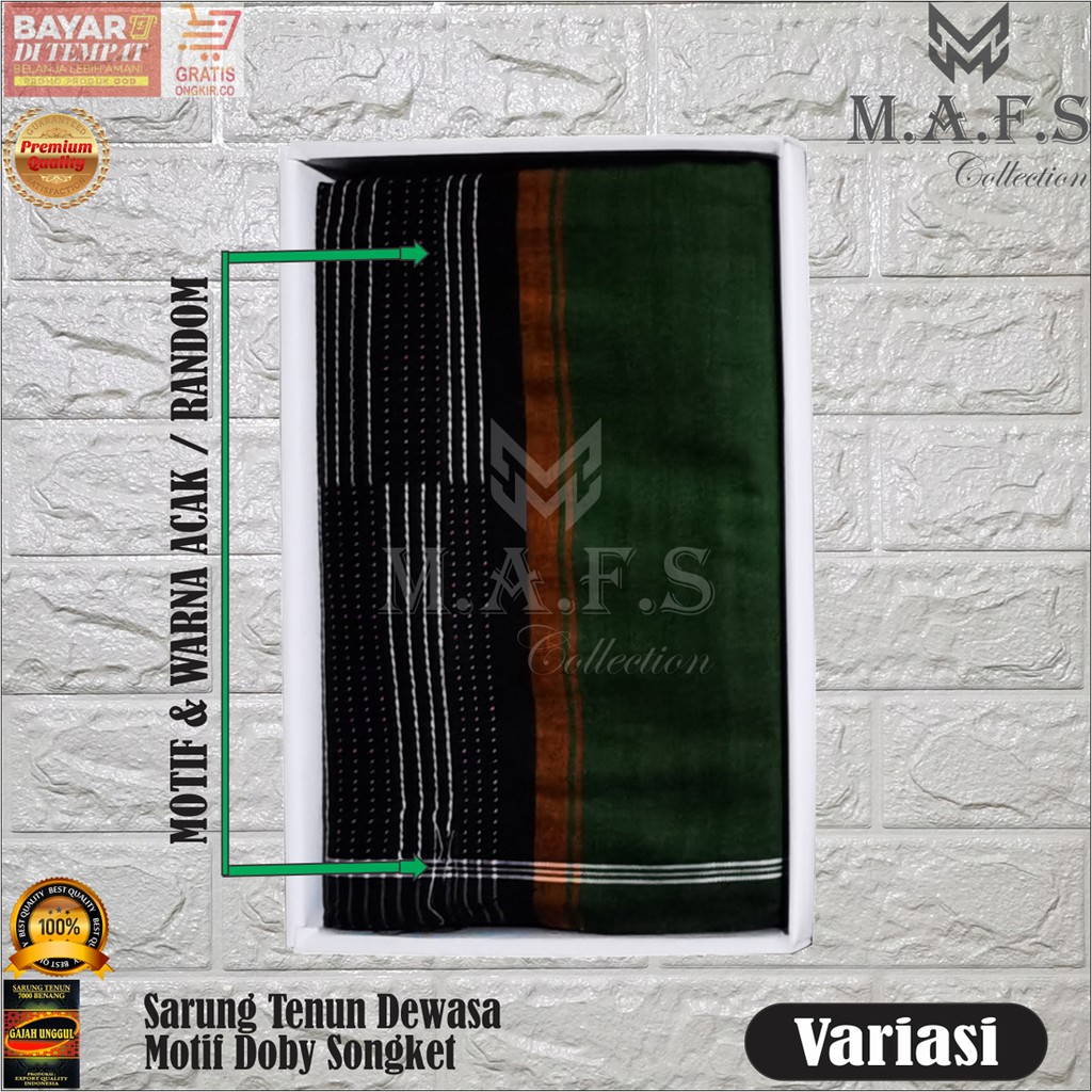 SARUNG DEWASA MOTIF SONGKET SALUR GAJAH UNGGUL