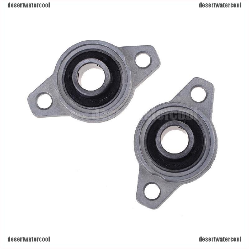 Deid KFL000 2Pcs Bearing Flange Bentuk Belah Ketupat Diameter 10mm