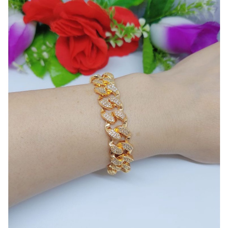 Gelang Sisik Naga Xuping Permata Lapis Emas 18k