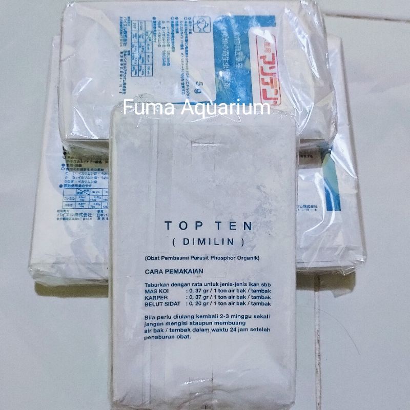 Top Ten Dimilin Obat Kutu ikan | pembasmi kutu Ikan Hias Koi Koki dll 5gr Original Jepang